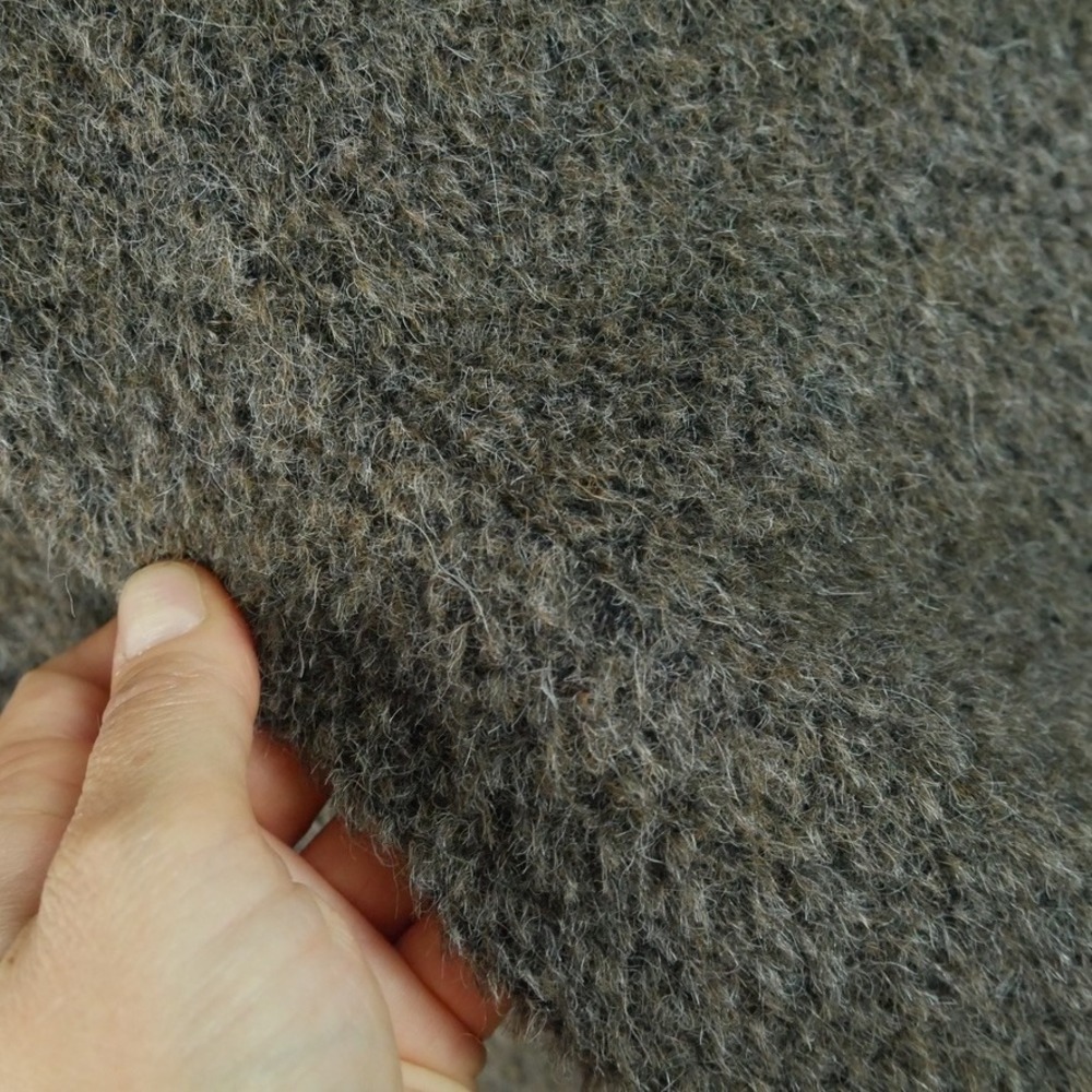 Vintage Alpaca Wool Blend Long Coat Brown Grey Overcoat 12 Quiet Luxury Minimal - Picture 13 of 16